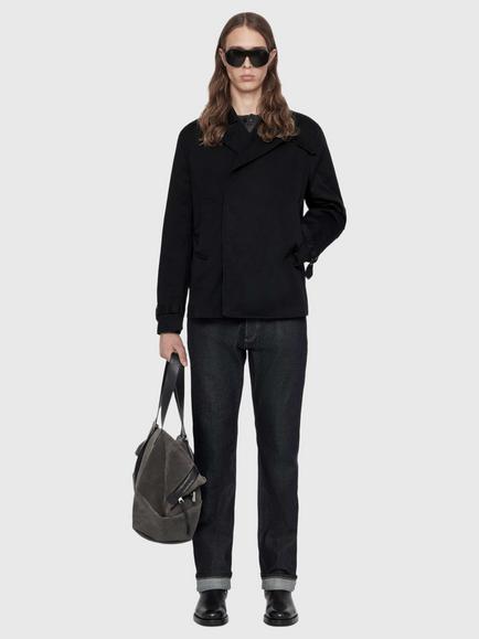 AllSaints Milford Cotton Twill Jacket, Nearly Black - view 2, Nearly Black