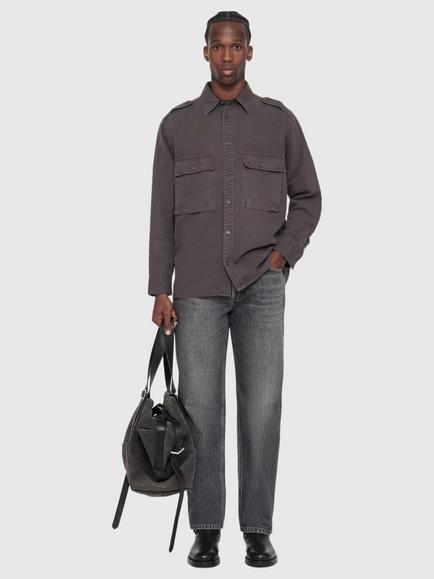 AllSaints Regular Straight Fit Jeans, Grey Mid - view 2, Grey Mid