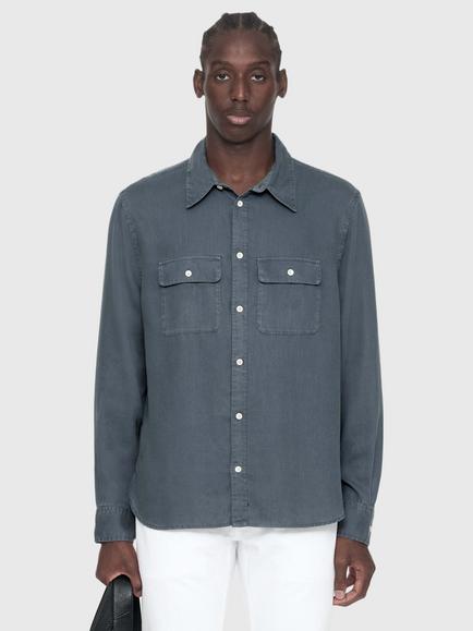 AllSaints Bond Shirt, Blue Mid, Blue Mid