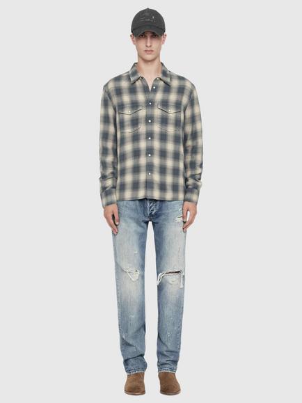 AllSaints Brook Long Sleeve Check Shirt, Blue - view 2, Blue