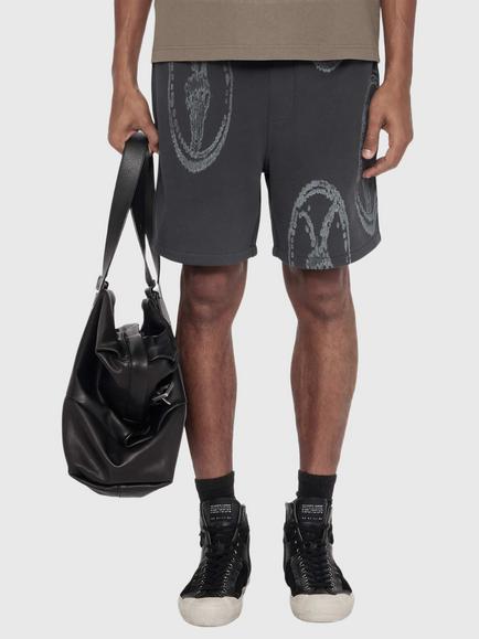 AllSaints Rammy Cotton Rich Sweat Shorts, Nearly Black, Nearly Black