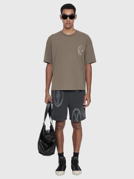 AllSaints Rammy Cotton Rich Sweat Shorts, Nearly Black - view 2, Nearly Black