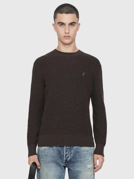 AllSaints Aspen Cotton Rich Jumper, Green Mid, Green Mid