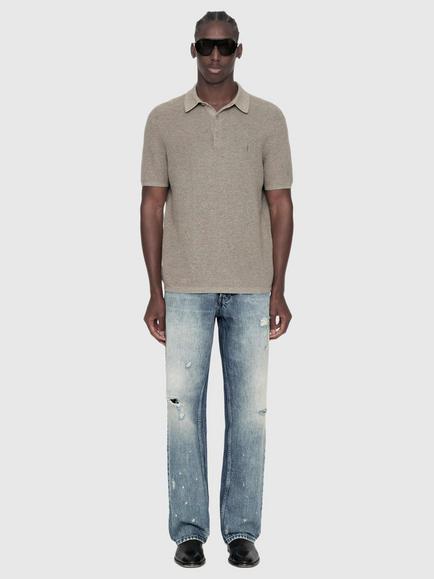 AllSaints Aspen Cotton Rich Jumper, Brown Mid - view 2, Brown Mid
