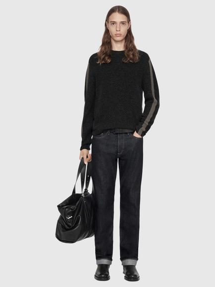 AllSaints Hawke Crew Neck Wool Jumper - view 2, Grey Charcoal