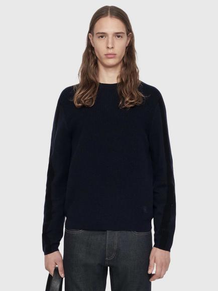 AllSaints Hawke Crew Neck Wool Jumper, Blue Navy