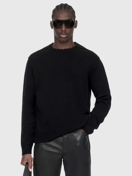AllSaints Remus Wool Blend Jumper, Black, Black