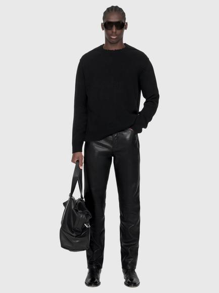 AllSaints Remus Wool Blend Jumper, Black - view 2, Black