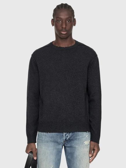 AllSaints Remus Wool Blend Jumper, Black, Grey Mid