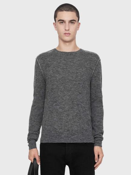 AllSaints Soren Crew Neck Jumper, Grey Marl