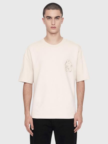 AllSaints Roller Cotton Crew Neck T-Shirt, White, White