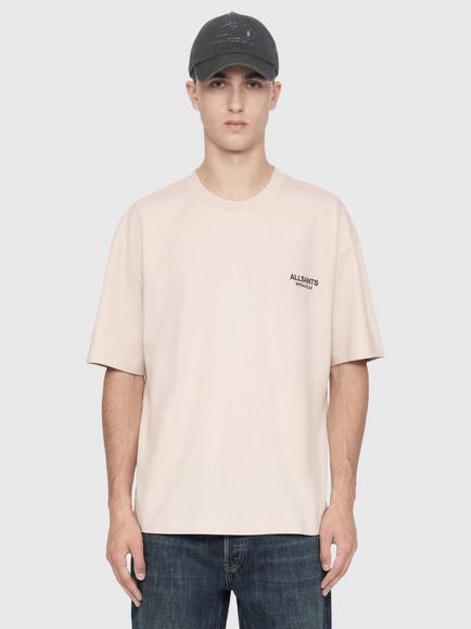 AllSaints Shadow Cotton Crew Neck T-Shirt, Natural, Natural