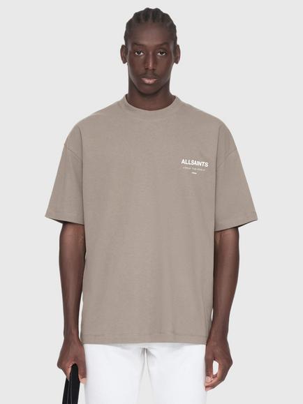 AllSaints Underground Cotton Crew Neck T-Shirt, Green Mid, Green Mid