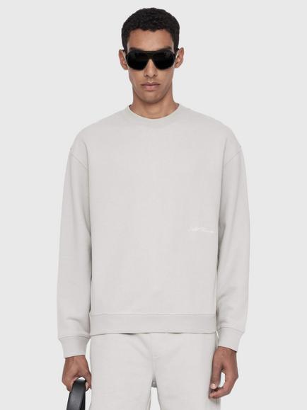 AllSaints Aston Cotton Rich Sweatshirt, Blue Sky, Blue Sky