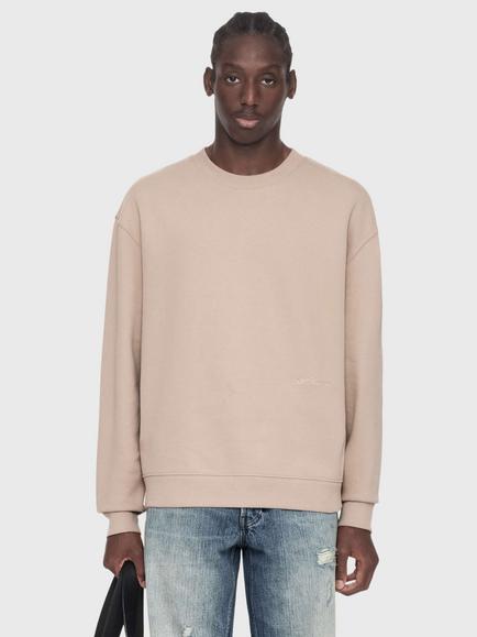 AllSaints Aston Crew Cotton Rich Sweatshirt, Toasted Pink, Toasted Pink