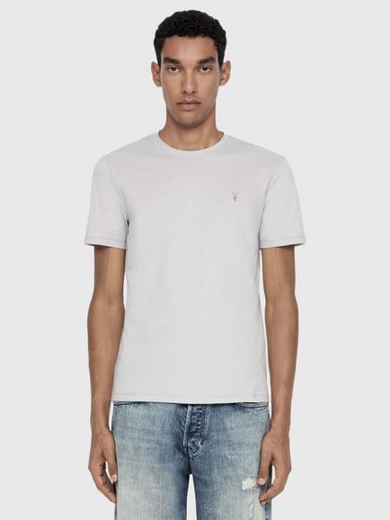 AllSaints Brace Cotton Crew Neck T-Shirt, Blue Sky, Blue Sky