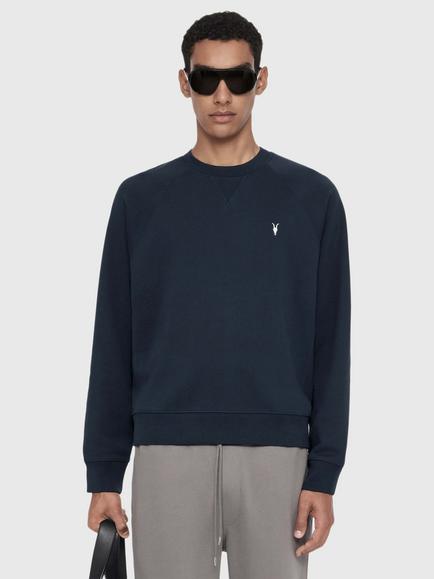 AllSaints Harlow Crew Neck Sweatshirt, Blue Navy