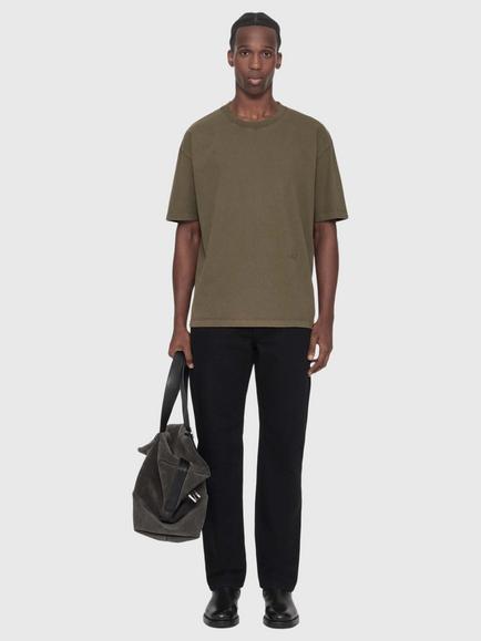 AllSaints Maddox Crew Neck Cotton T-Shirt, Green Mid - view 2, Green Mid