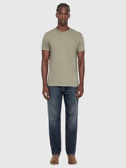 AllSaints Tonic Cotton Crew Neck T-Shirt, Green Mid - view 2, Green Mid