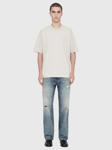 AllSaints Xander Cotton Crew Neck T-Shirt, Blue Sky - view 2, Blue Sky