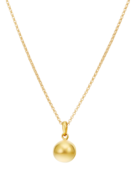 Dinny Hall 18ct Gold Plated Vermeil Orb Locket Charm Necklace, Gold, Gold