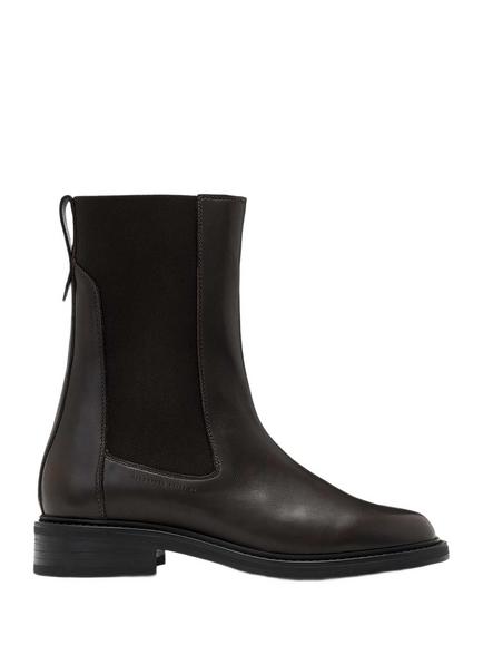 AllSaints Beryl Leather Boots, Dark Brown