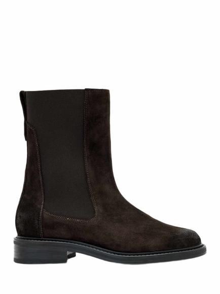 AllSaints Beryl Suede Ankle Boots, Dark Brown, Dark Brown