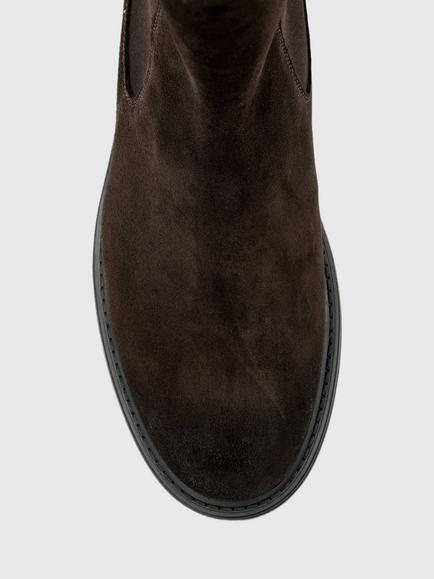 AllSaints Beryl Suede Ankle Boots, Dark Brown - view 2, Dark Brown
