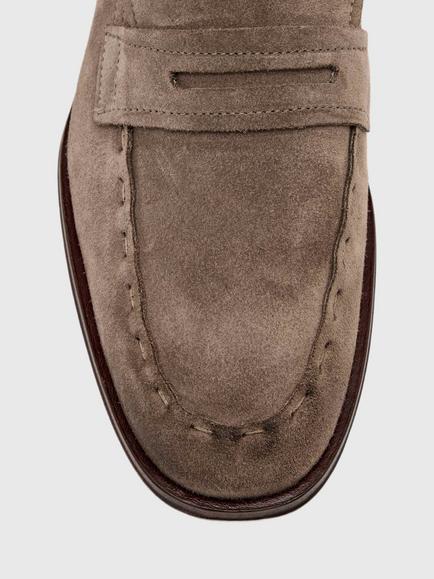 AllSaints Jules Stitch Loafers, Karoo Brown - view 2, Karoo Brown