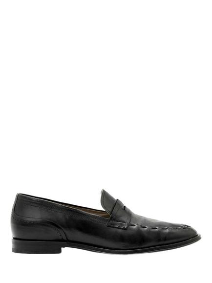 AllSaints Jules Stitch Leather Loafers, Black, Black