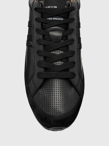 AllSaints Liam Lace Up Trainers, Black/Chalk White - view 2, Black/Chalk White