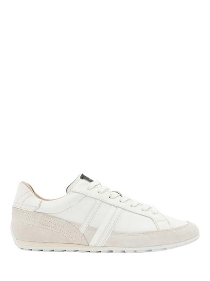 AllSaints Liam Lace Up Trainers, Chalk White/White, Chalk White/White