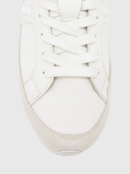 AllSaints Liam Lace Up Trainers, Chalk White/White - view 2, Chalk White/White