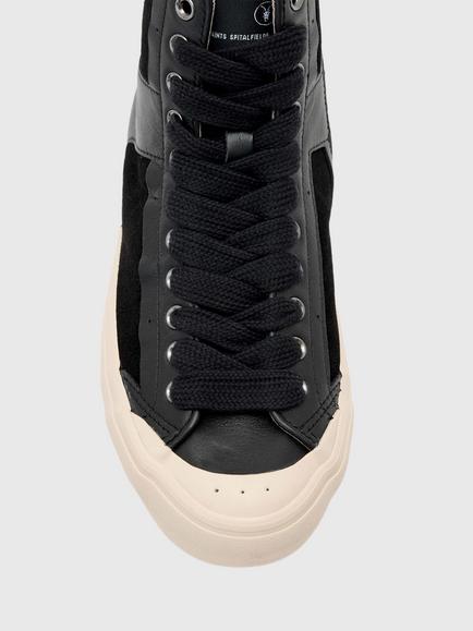 AllSaints Numont Vulcanised Hi-Top Trainers - view 2, Black