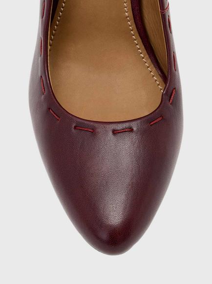 AllSaints Anna Court Shoes, Black - view 2, Burgundy