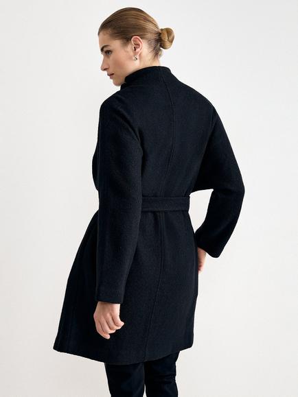 Phase Eight Jennifer Knit Overcoat, Black - view 2, Black