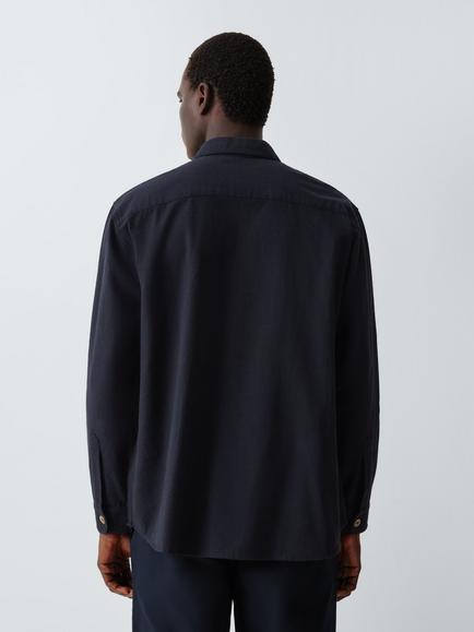 LABRUM Cotton Mende Mask Graphic Shirt, Navy - view 2, Navy