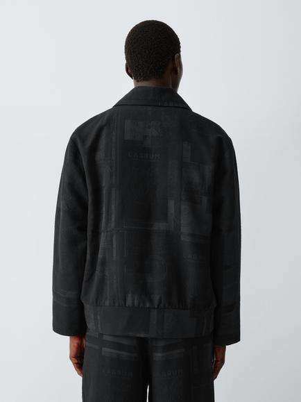 LABRUM Passport Print Jacquard Work Jacket, Black - view 2, Black