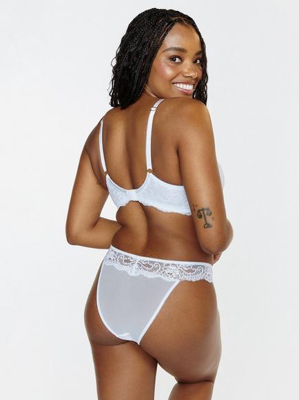 Boux Avenue Amber Floral Lace Padded Plunge Bra - view 2, White
