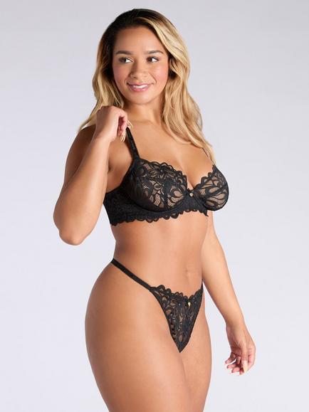 Boux Avenue Heidi Underwired Non-Padded Plunge Bra, Black