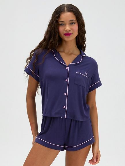 Boux Avenue Modal Short Pyjama Set, Navy
