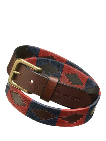 Pampeano Marcado Leather Belt, Red, Red