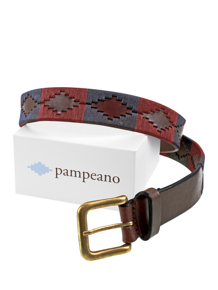 Pampeano Marcado Leather Belt, Red - view 2, Red