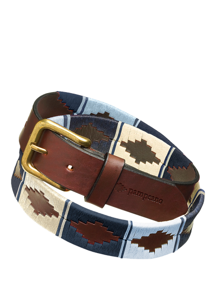 Pampeano Marea Leather Belt, Blue, Blue