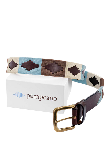Pampeano Leather Monte Belt, Brown, Brown