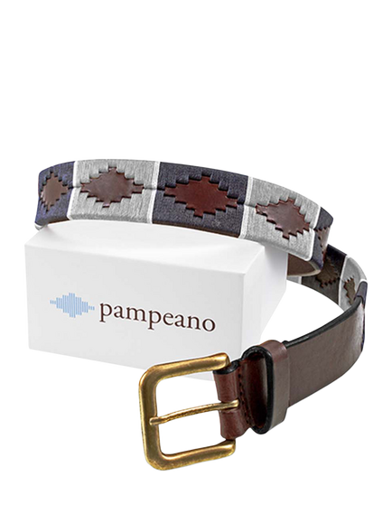 Pampeano Piedra Leather Belt, Grey, Grey