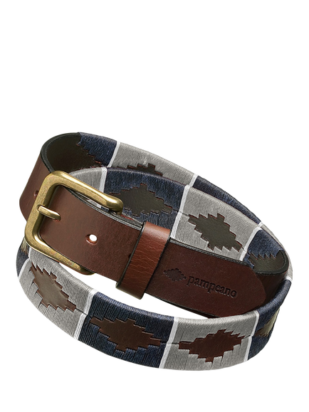 Pampeano Piedra Leather Belt, Grey - view 2, Grey