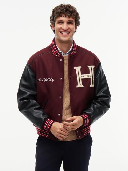 Tommy Hilfiger Responsible Wool Rich Varsity Jacket, Multi, Multi