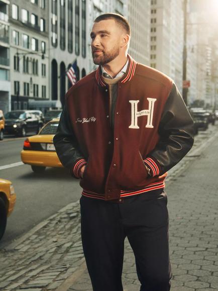 Tommy Hilfiger Responsible Wool Rich Varsity Jacket, Multi - view 2, Multi