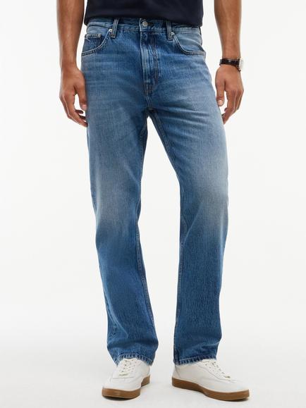 Tommy Hilfiger Regenerative Cotton Rich Straight Fit Jeans, Mid Blue, Mid Blue